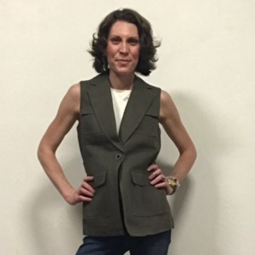 Olive Green Structured Professional Wear Vest
